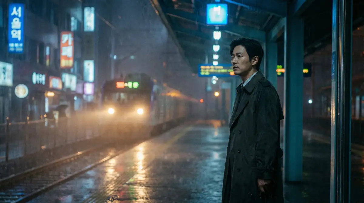 韩国伦理电影经典场景 - 雨夜车站，同人动漫 馆藏影像